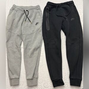 Nike Tech Fleece Gray & Black Jogger Pants Sweats Streetwear Men Small